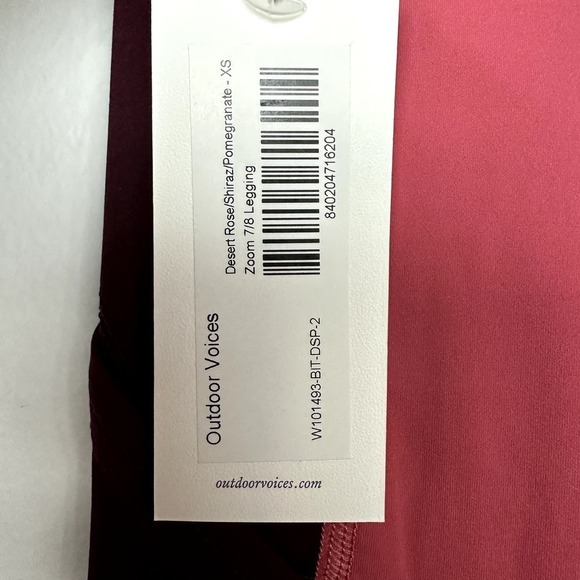 Outdoor Voices NWT Rose Pomegranate SuperForm™ 7/8 Legging Size XS - Picture 8 of 8
